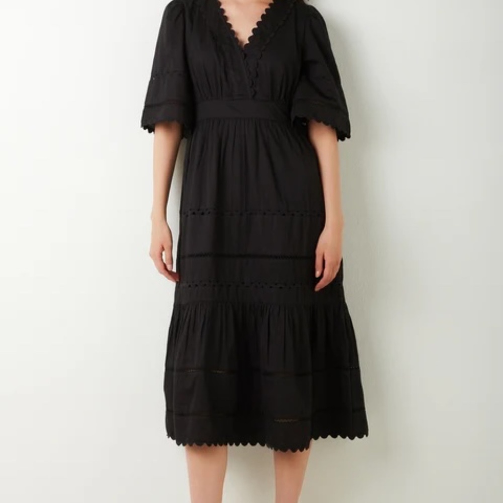 Wyse London Cassie Black Ric Rac Dress